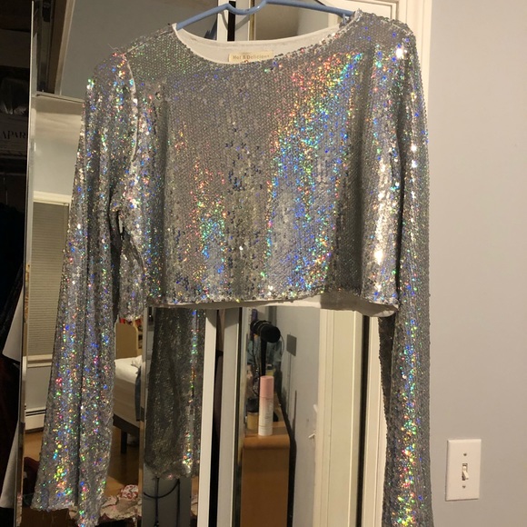 Dolls Kill Tops - NWT Hot & Delicious Cropped Sequin Top